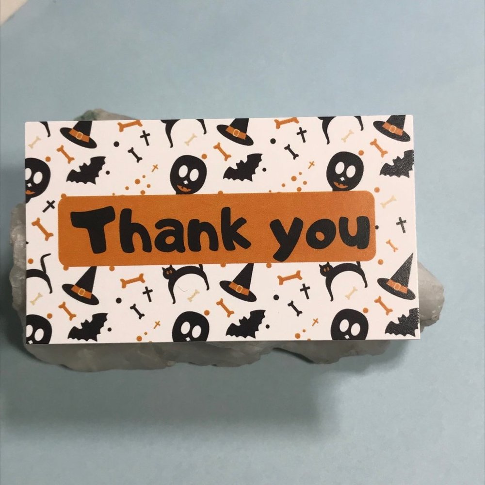 🎃 30 Halloween theme thank you cards 3 designs - Picture 4 of 8